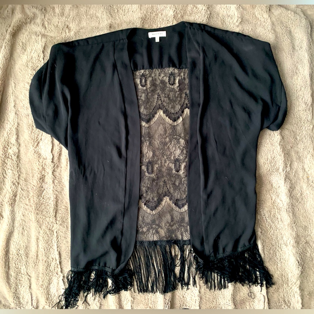 Short Sleeve Cardigan LACE BACK